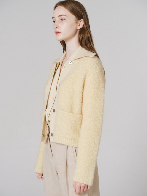 Boucle collar outer (light yellow)